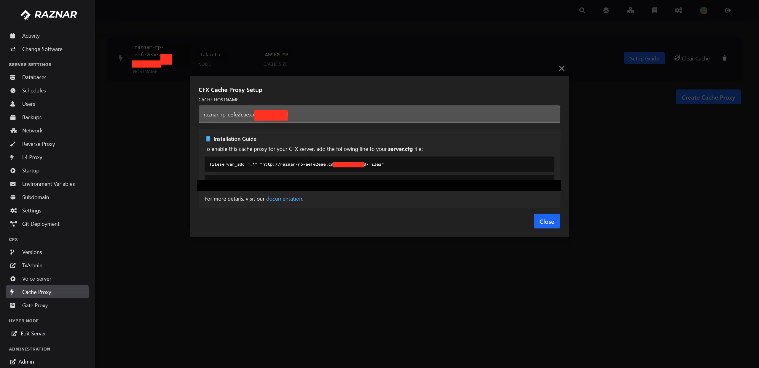 Cache proxy Setup Guide