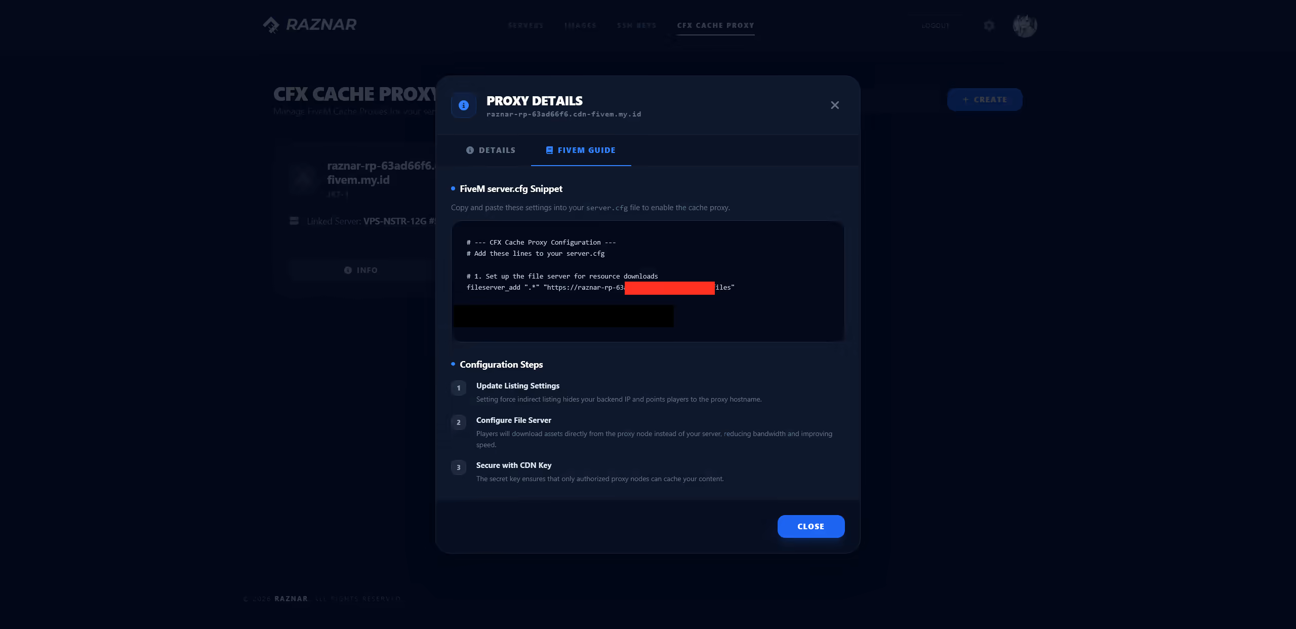 Cache proxy Info and FiveM Guide