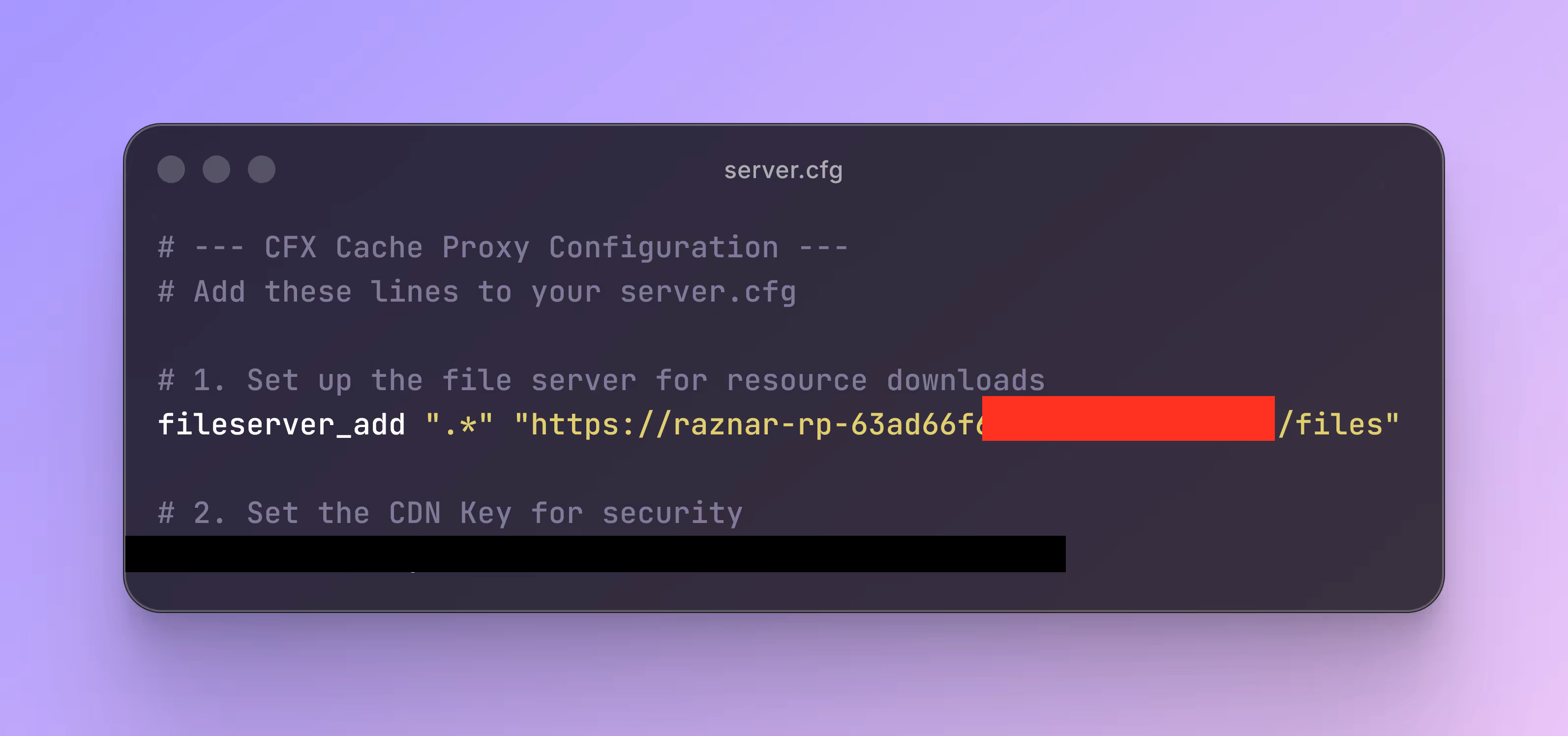 Adding the CDN configuration to server.cfg
